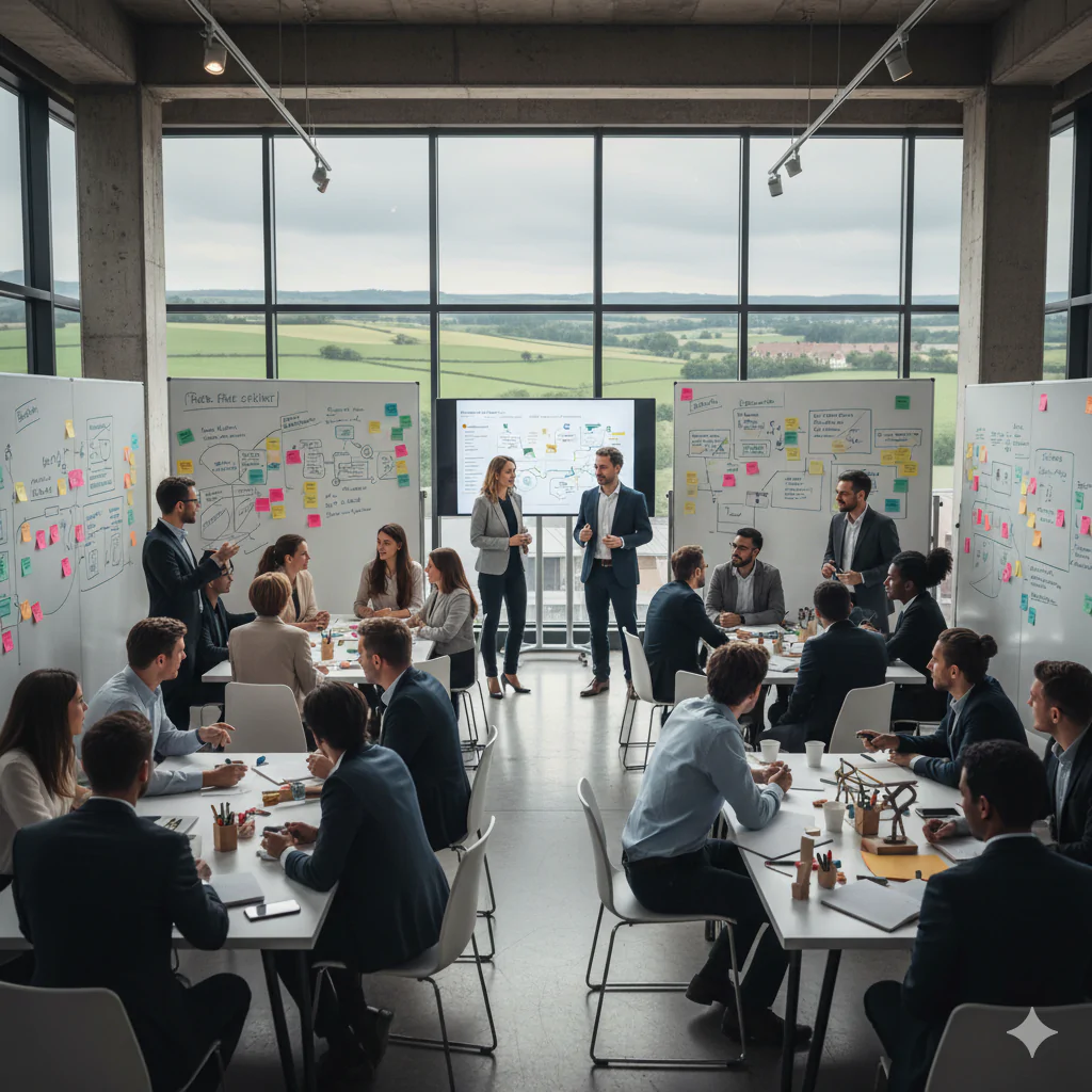 Gross-Gruppenintervention Design-Thinking